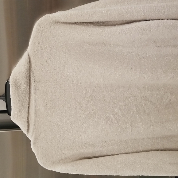 💕BAREFOOT DREAMS CozyChic Lite Double Knit Notch Collar Cardigan Bisque L NWT - Picture 6 of 12